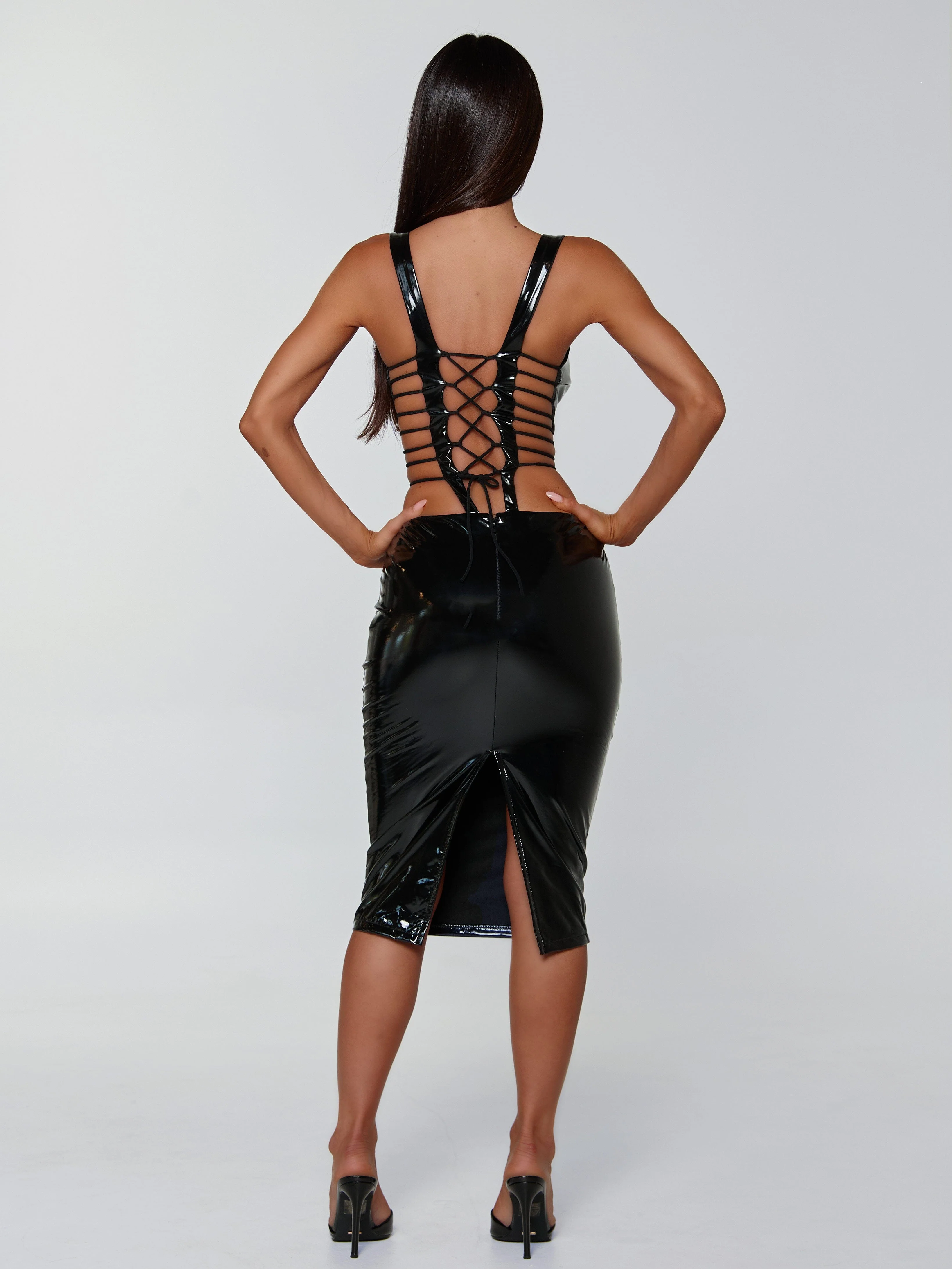 ANNALISA MIDI DRESS BLACK - Image 5