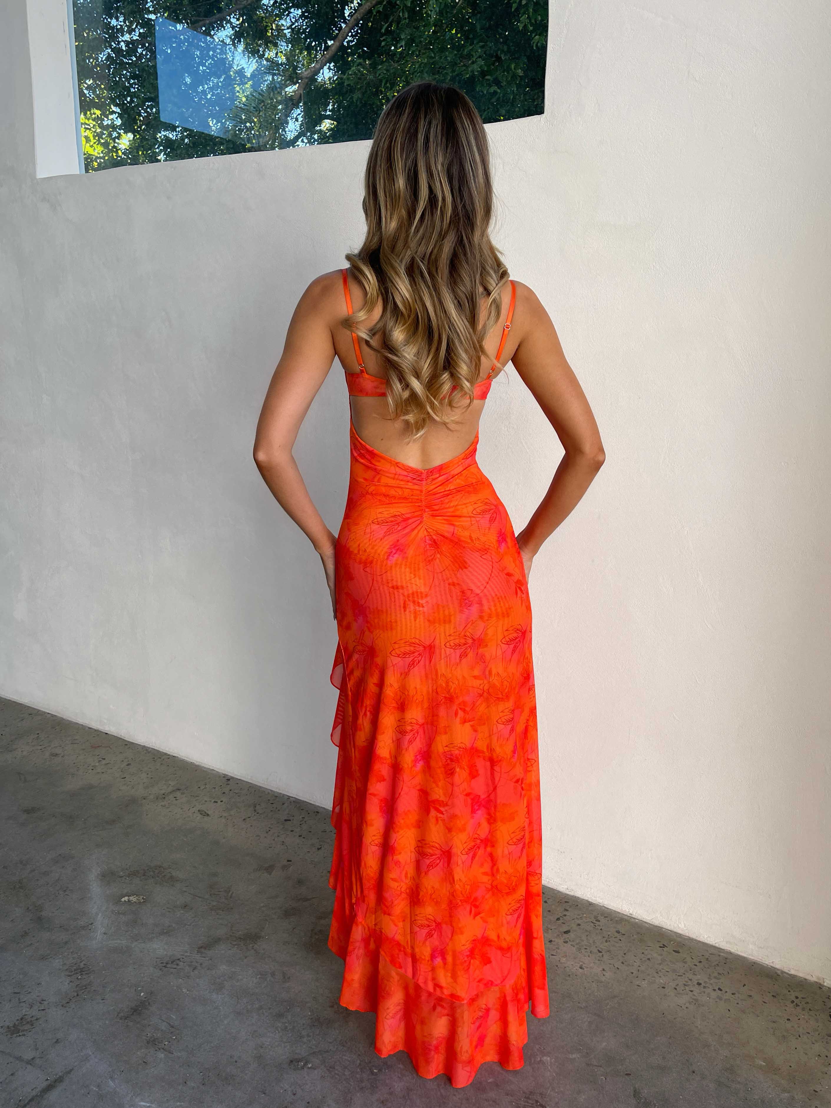 BEATRIX MAXI DRESS ORANGE - Image 4