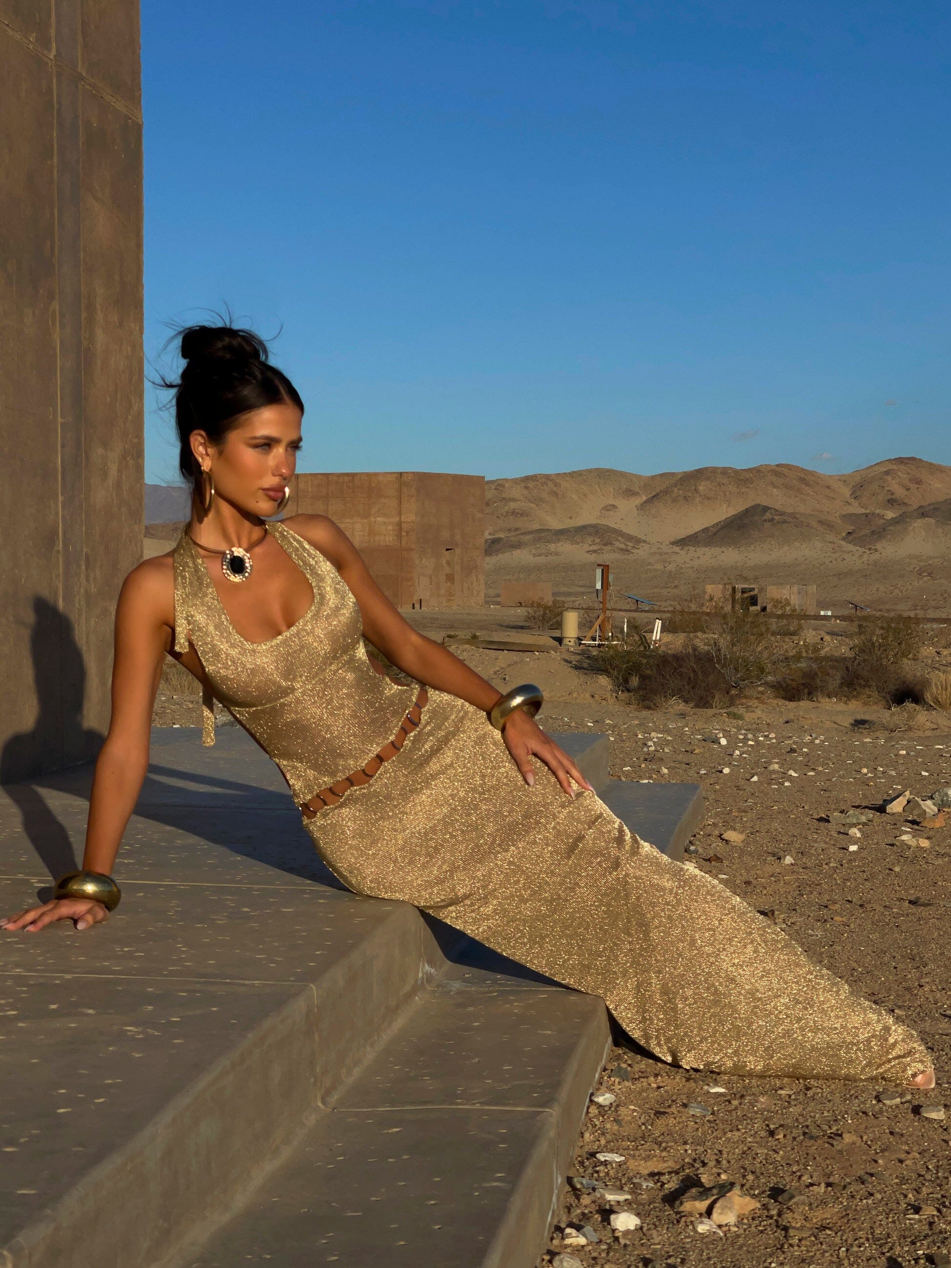 CARMEN MAXI DRESS GOLD - Image 4