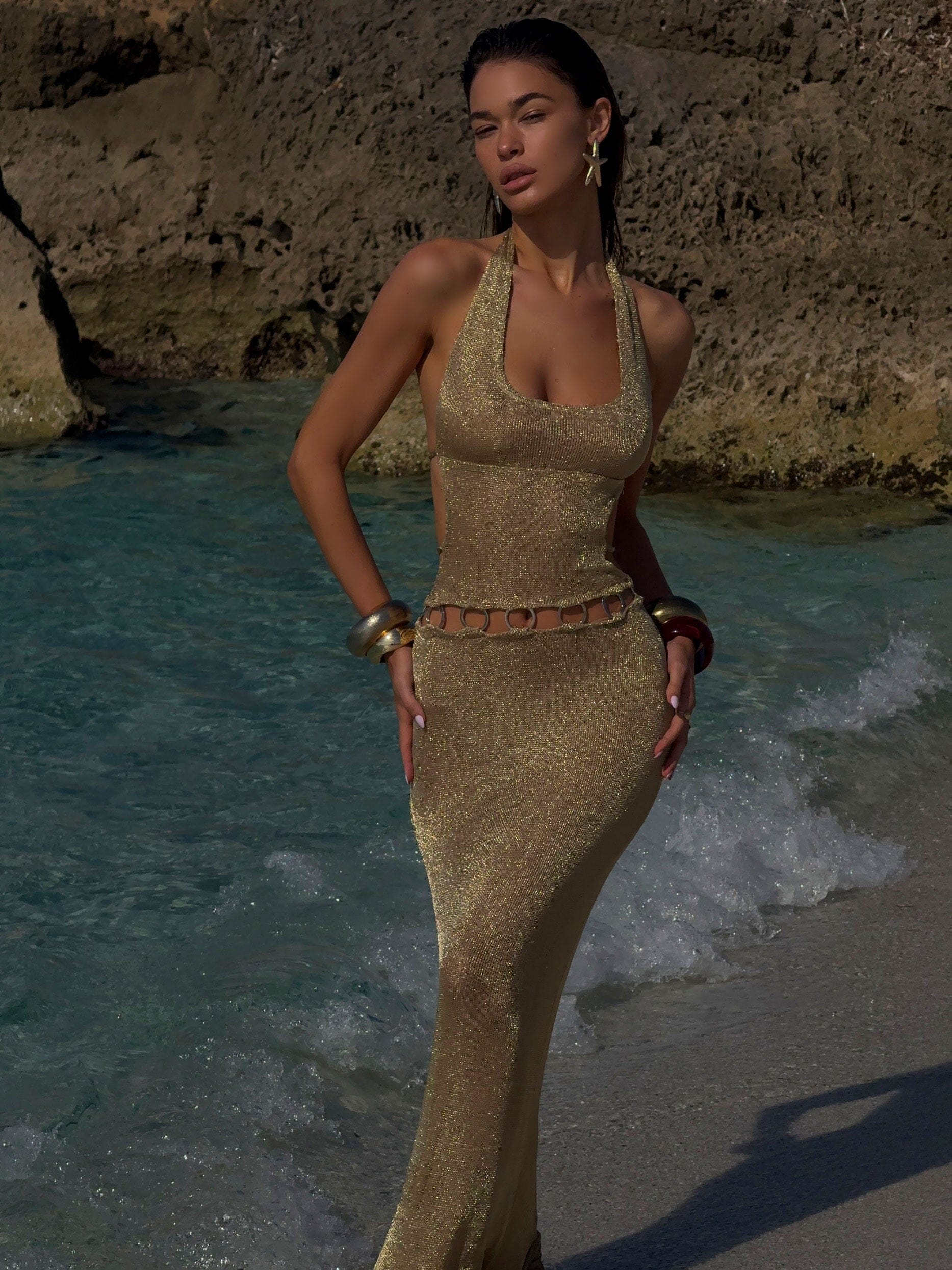 CARMEN MAXI DRESS GOLD - Image 8