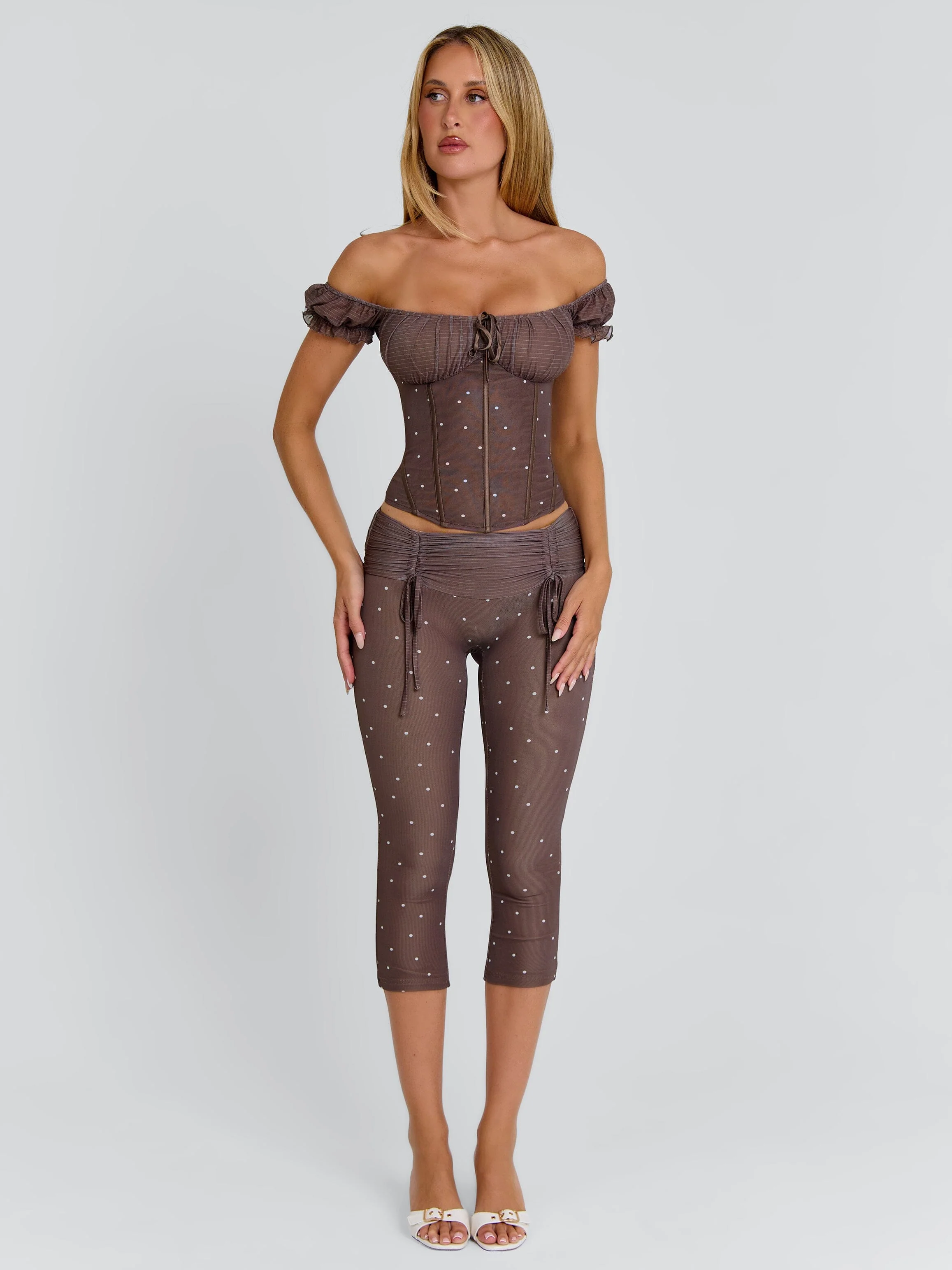 CORALA CAPRI PANTS CHOCOLATE POLKA DOT - Image 3