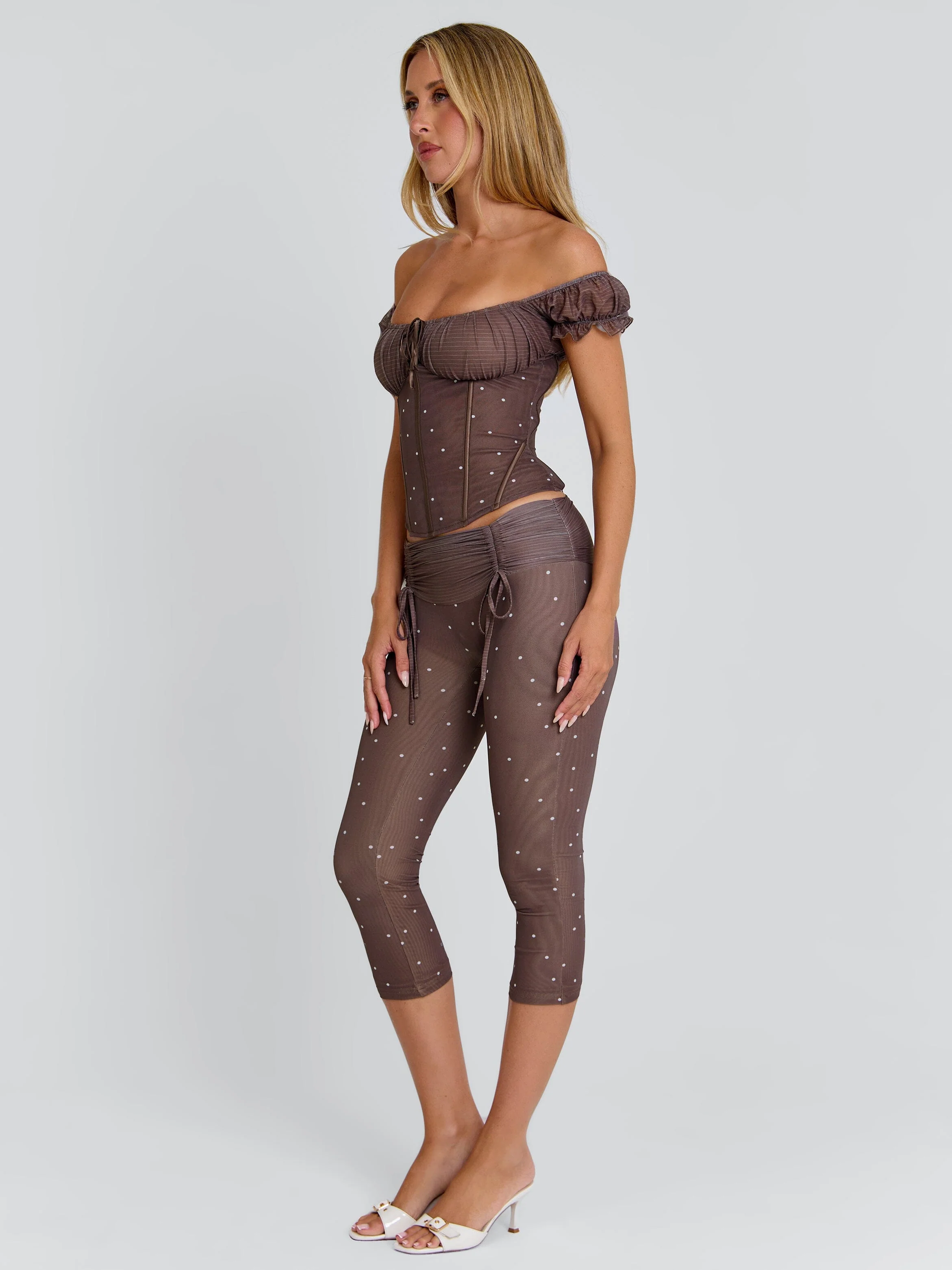 CORALA CAPRI PANTS CHOCOLATE POLKA DOT - Image 4