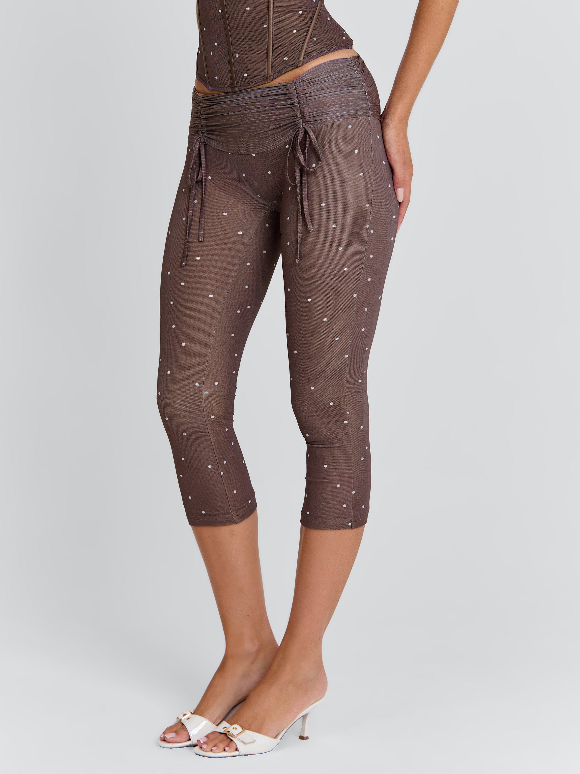 CORALA CAPRI PANTS CHOCOLATE POLKA DOT - Image 6