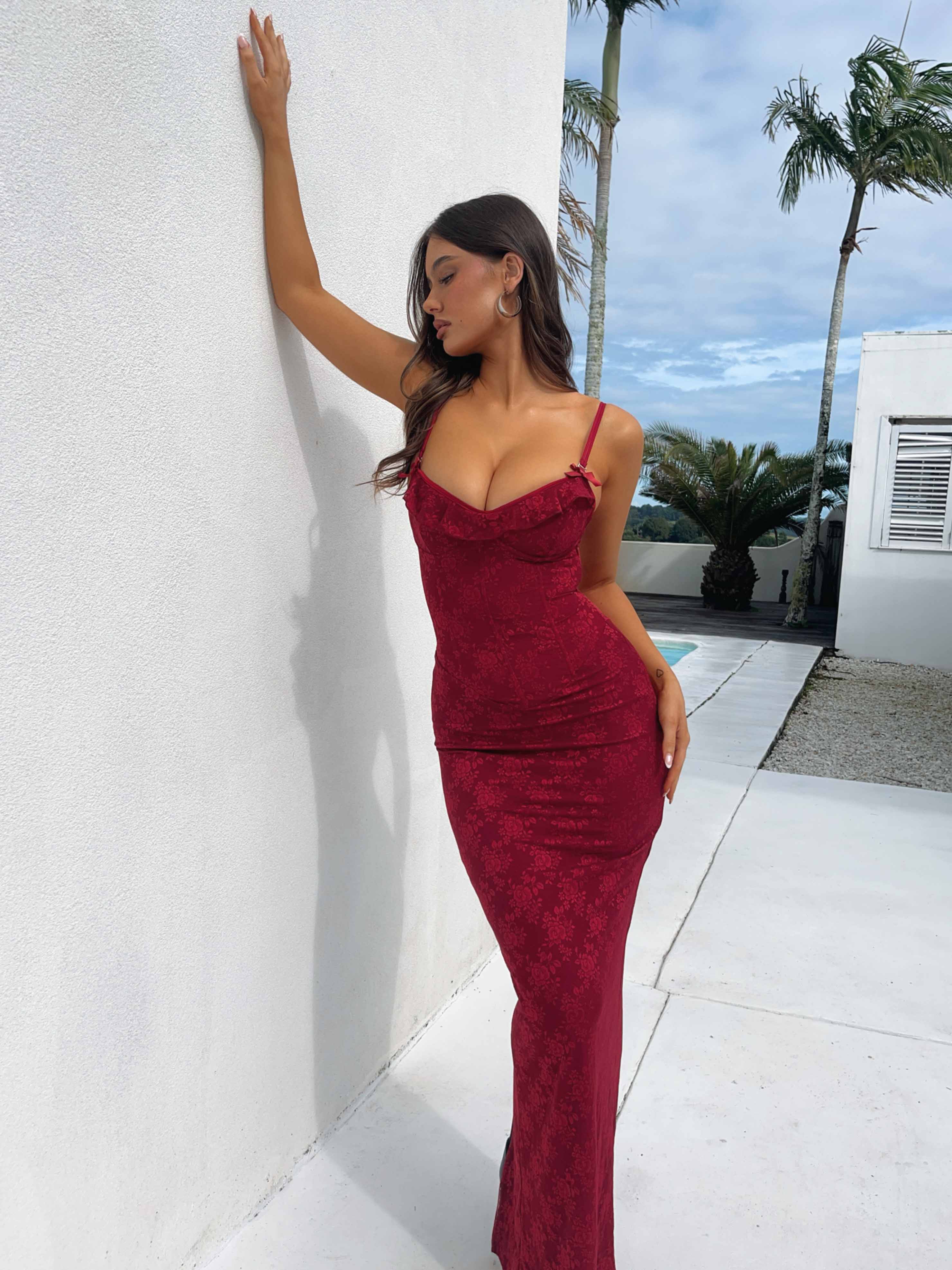 DYLAN MAXI DRESS RED - Image 4