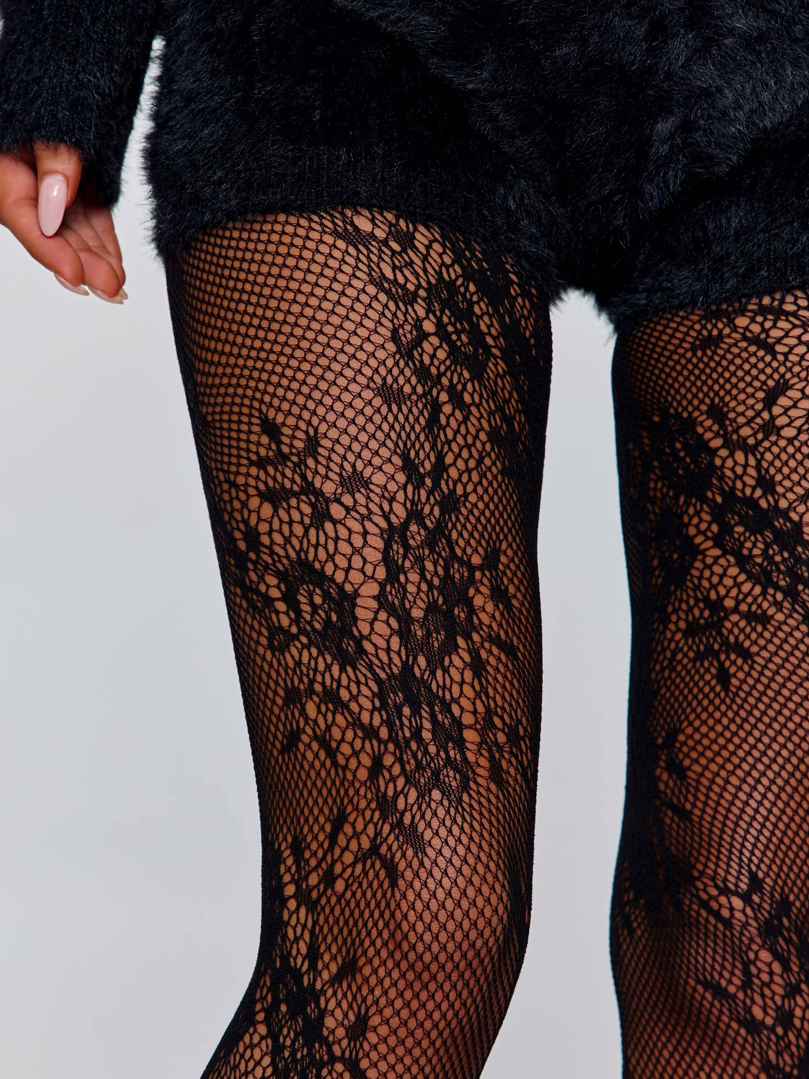 LACE STOCKINGS BLACK - Image 4