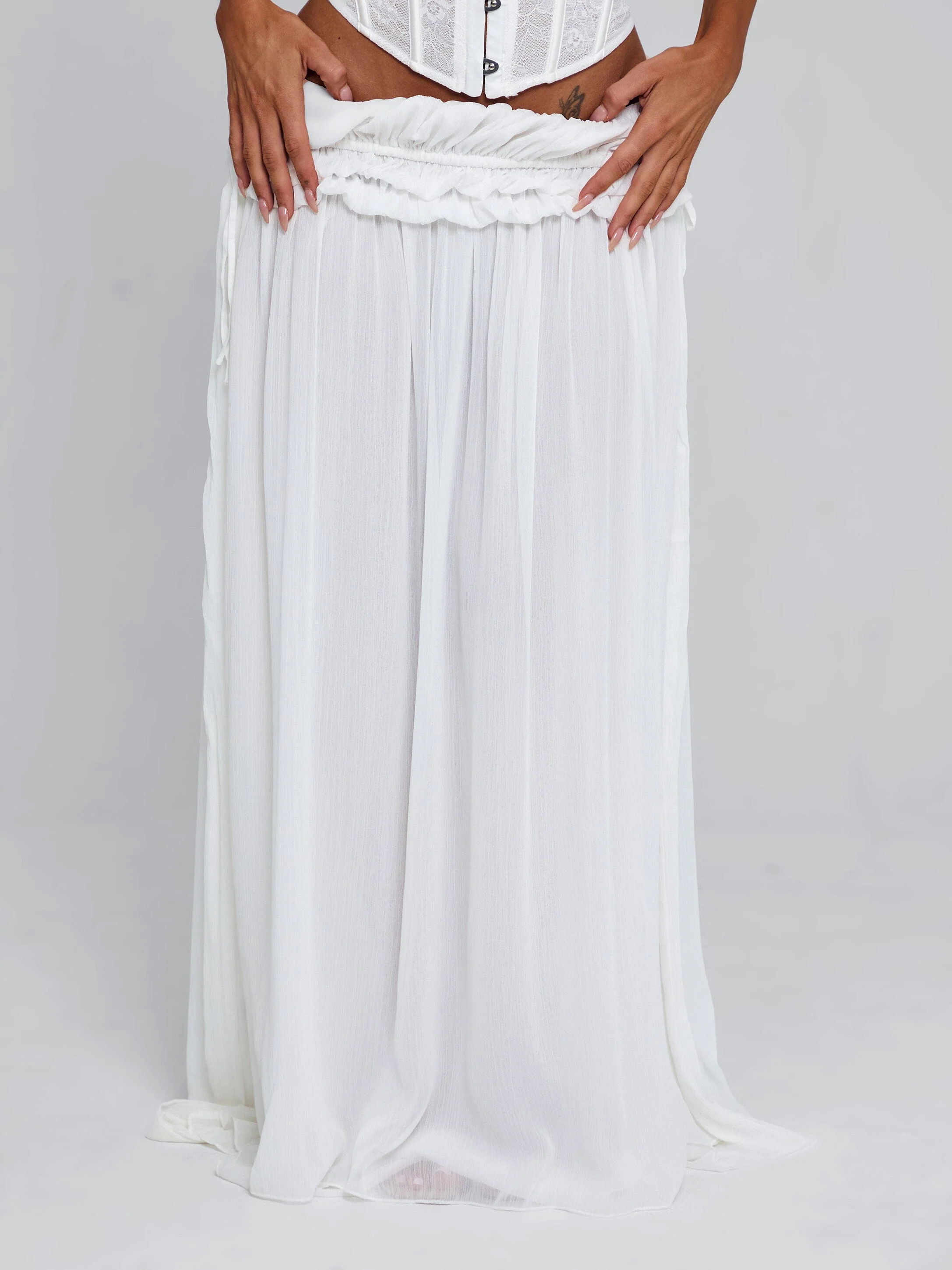 LUBELA MAXI SKIRT WHITE - Image 4