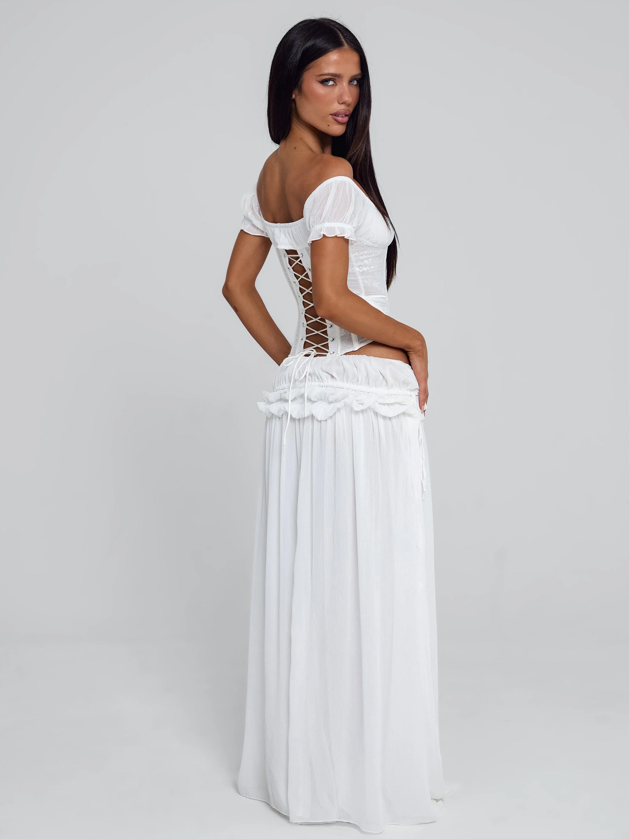LUBELA MAXI SKIRT WHITE - Image 6