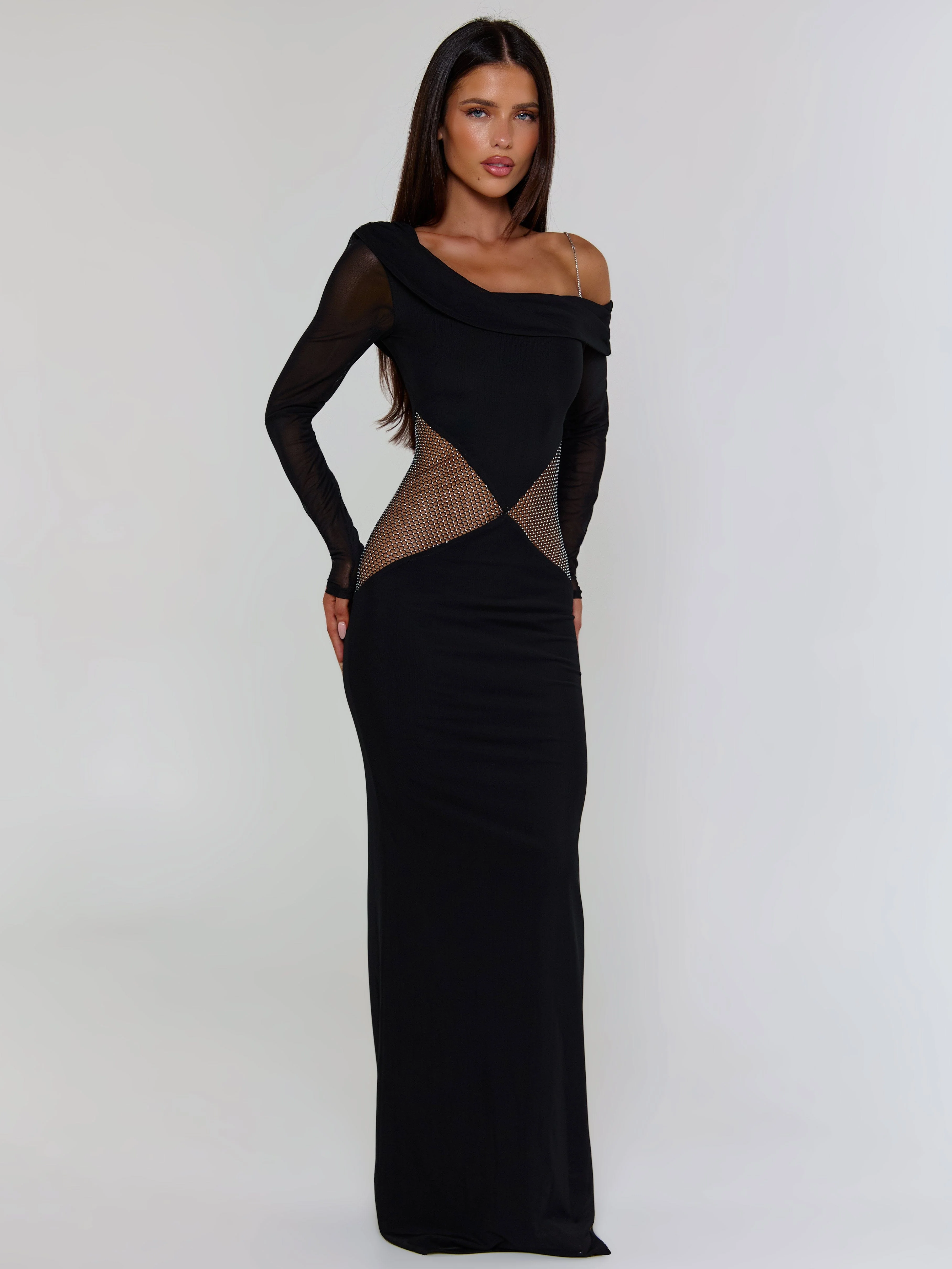 LUMINA MAXI DRESS BLACK - Image 3