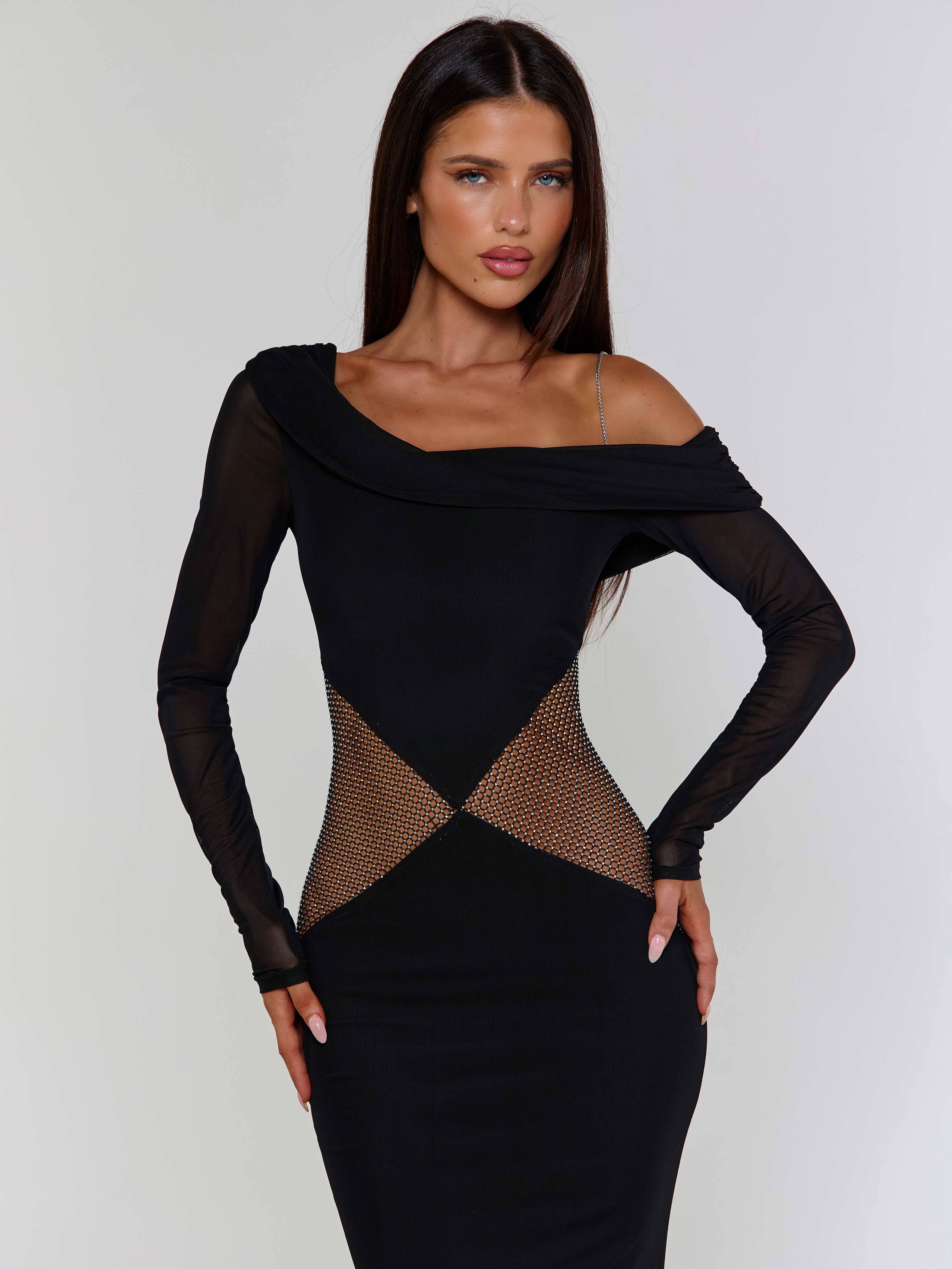 LUMINA MAXI DRESS BLACK - Image 6