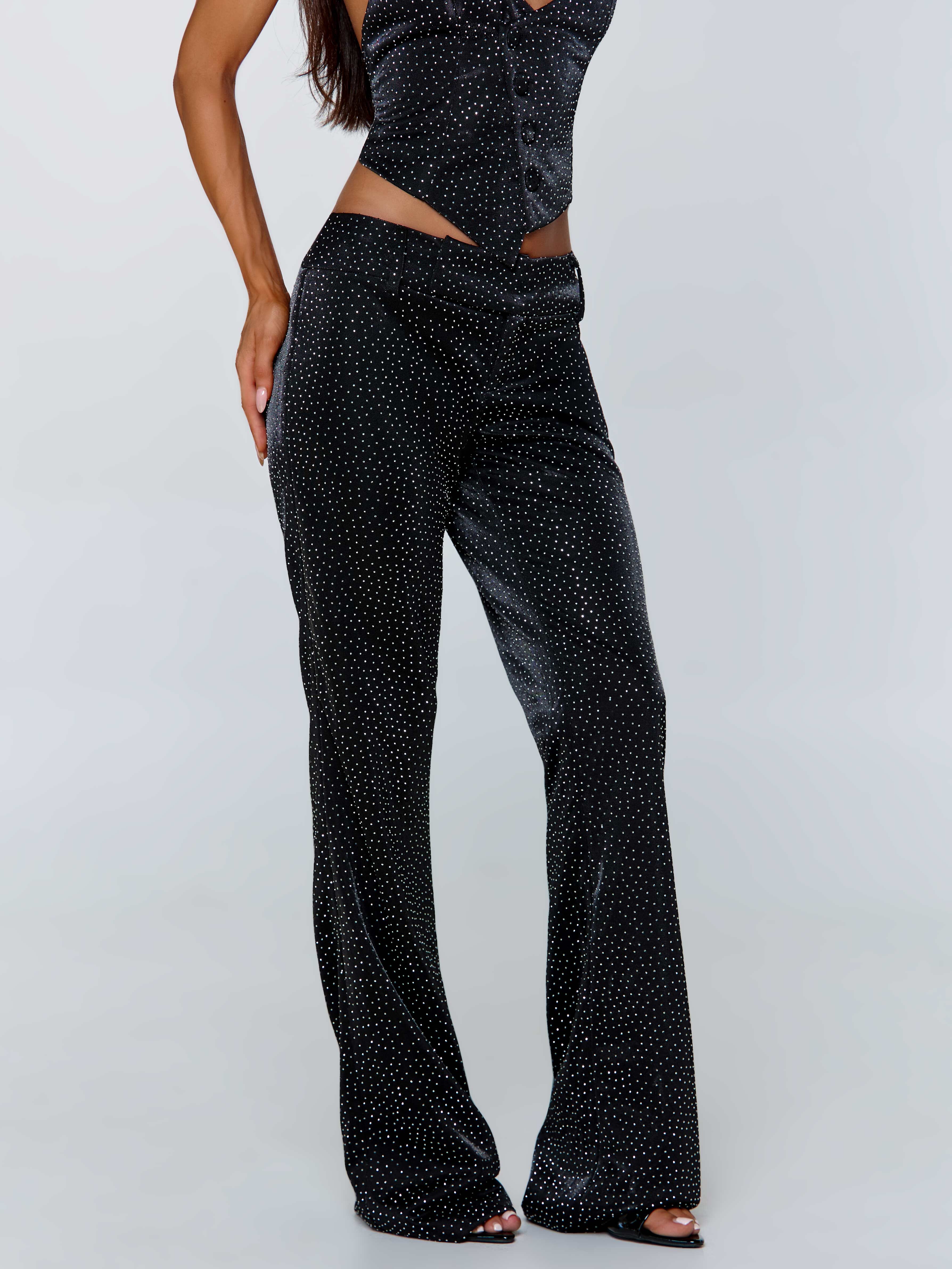 MARIAIS PANT BLACK SPARKLE - Image 3