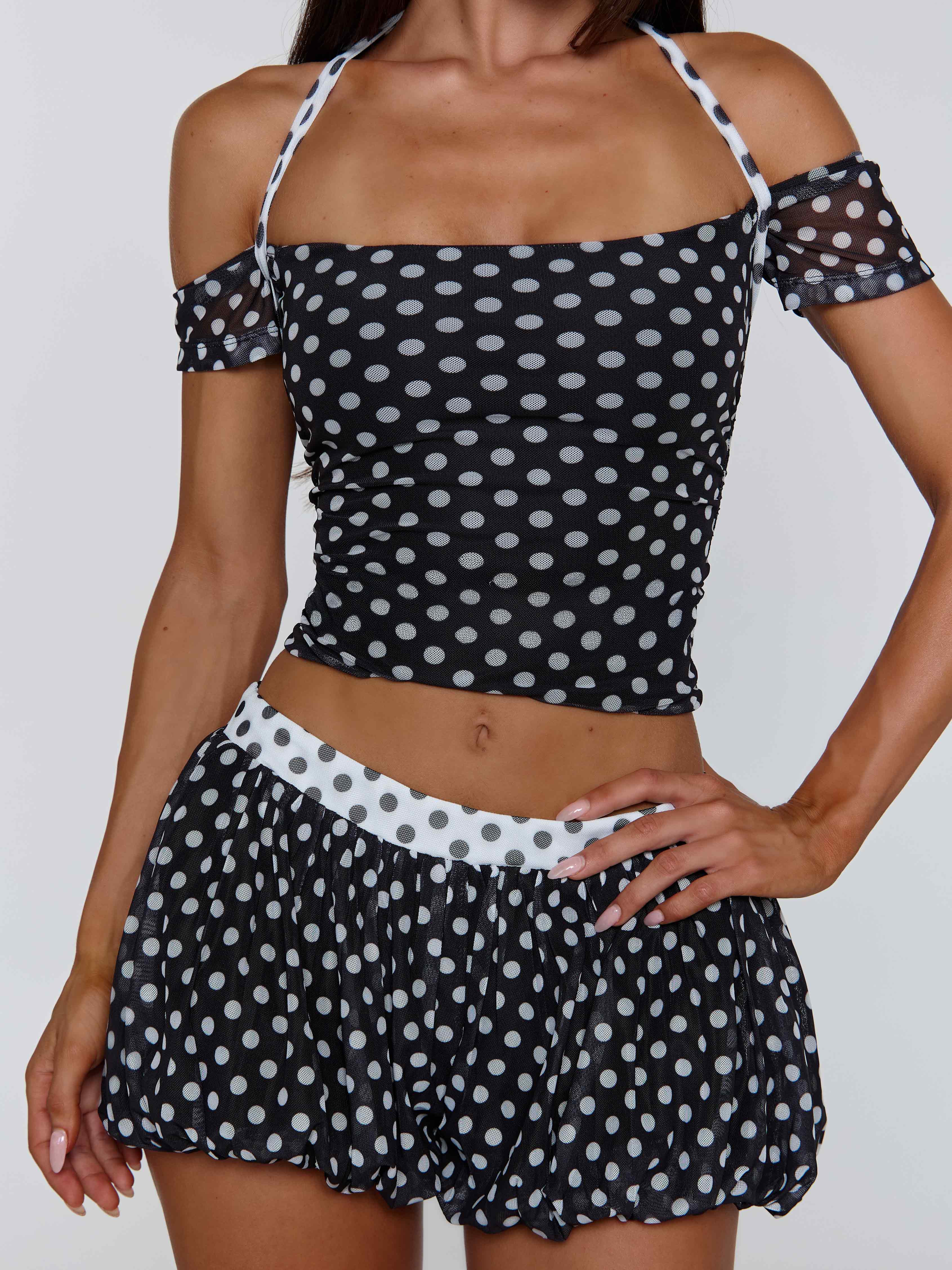 MARLOWE SHORTS BLACK POLKA DOT - Image 3