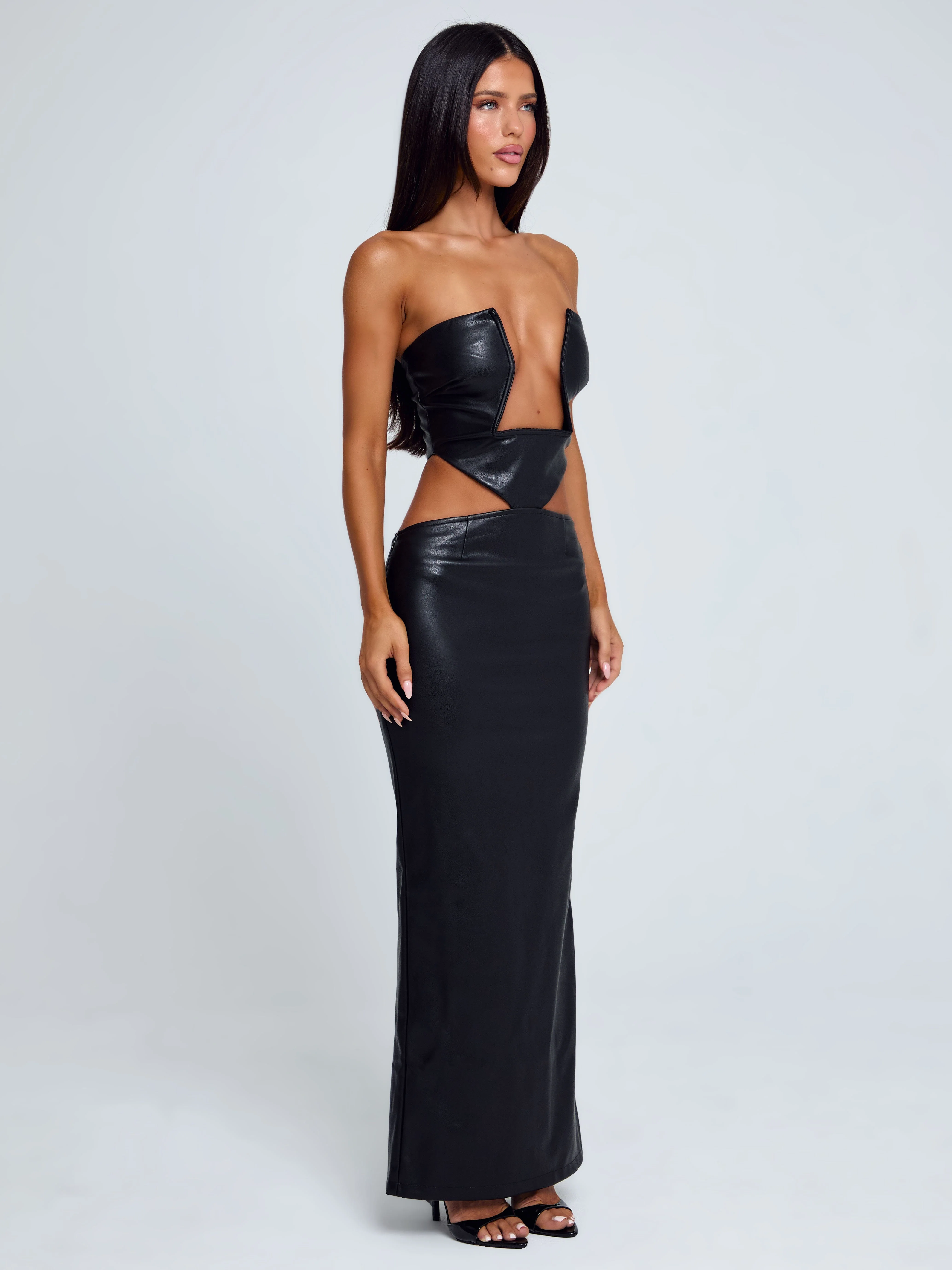 MILARAE MIDI DRESS BLACK - Image 3