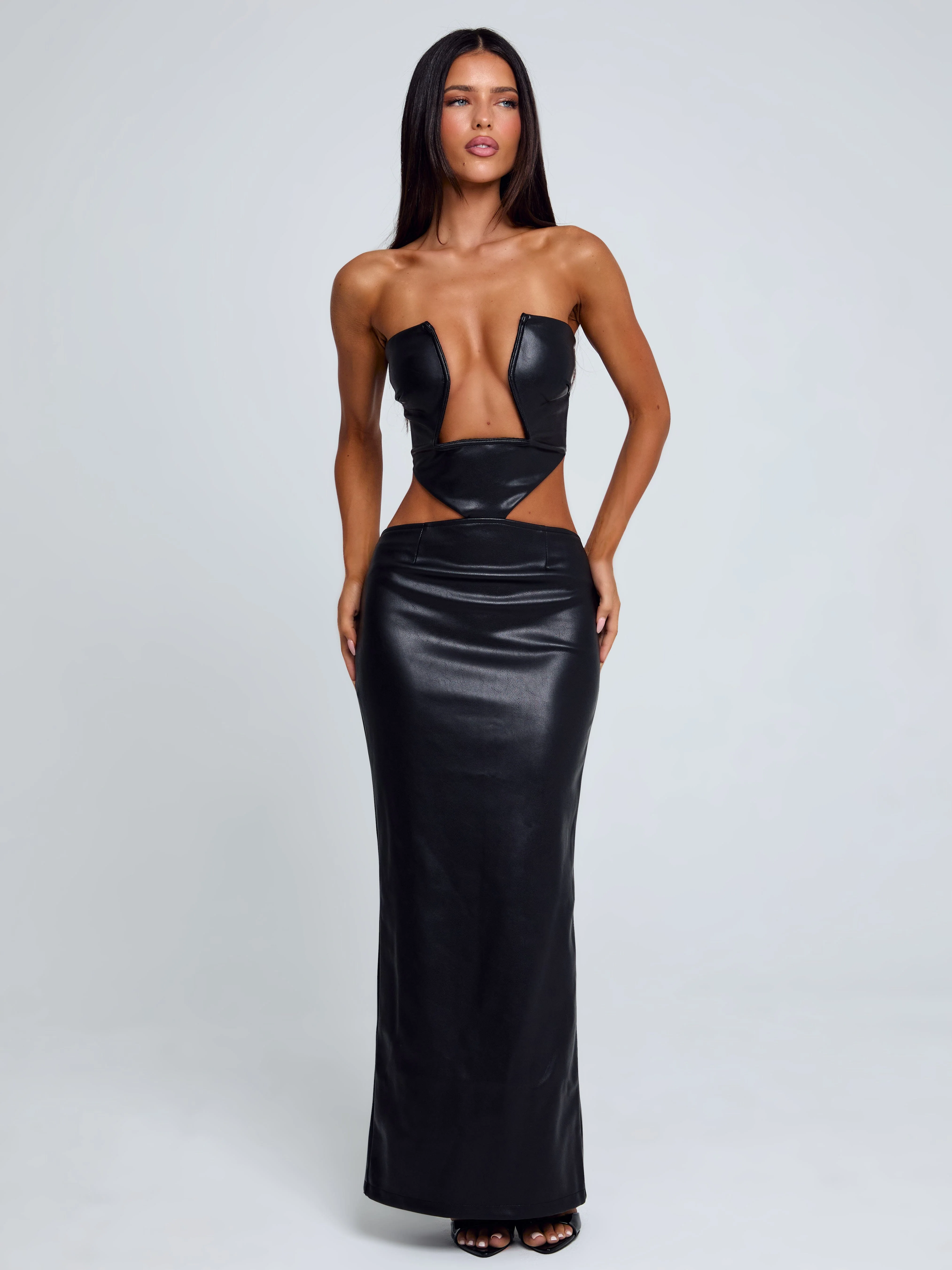 MILARAE MIDI DRESS BLACK - Image 4