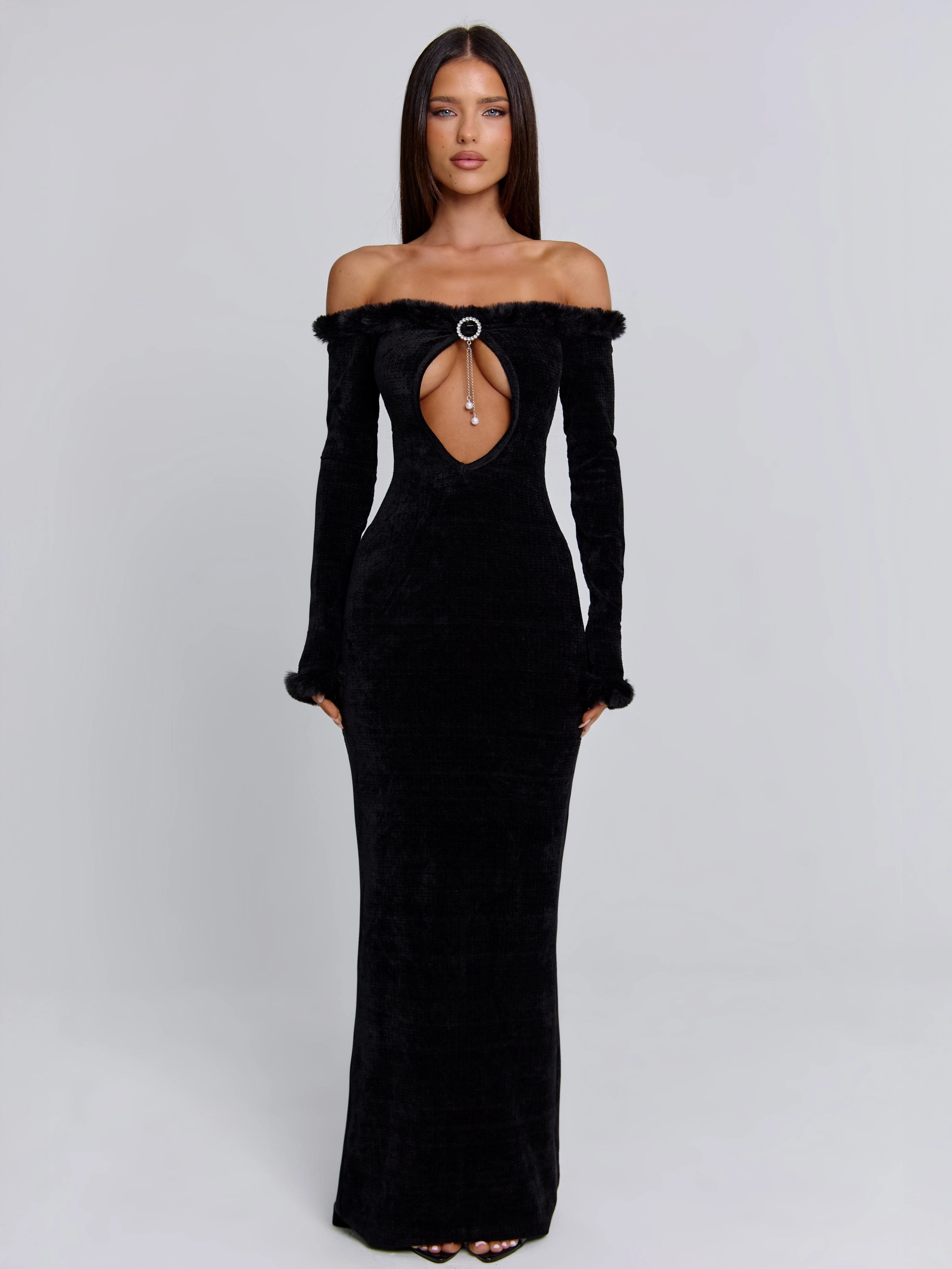 SENRAH MAXI DRESS BLACK - Image 4