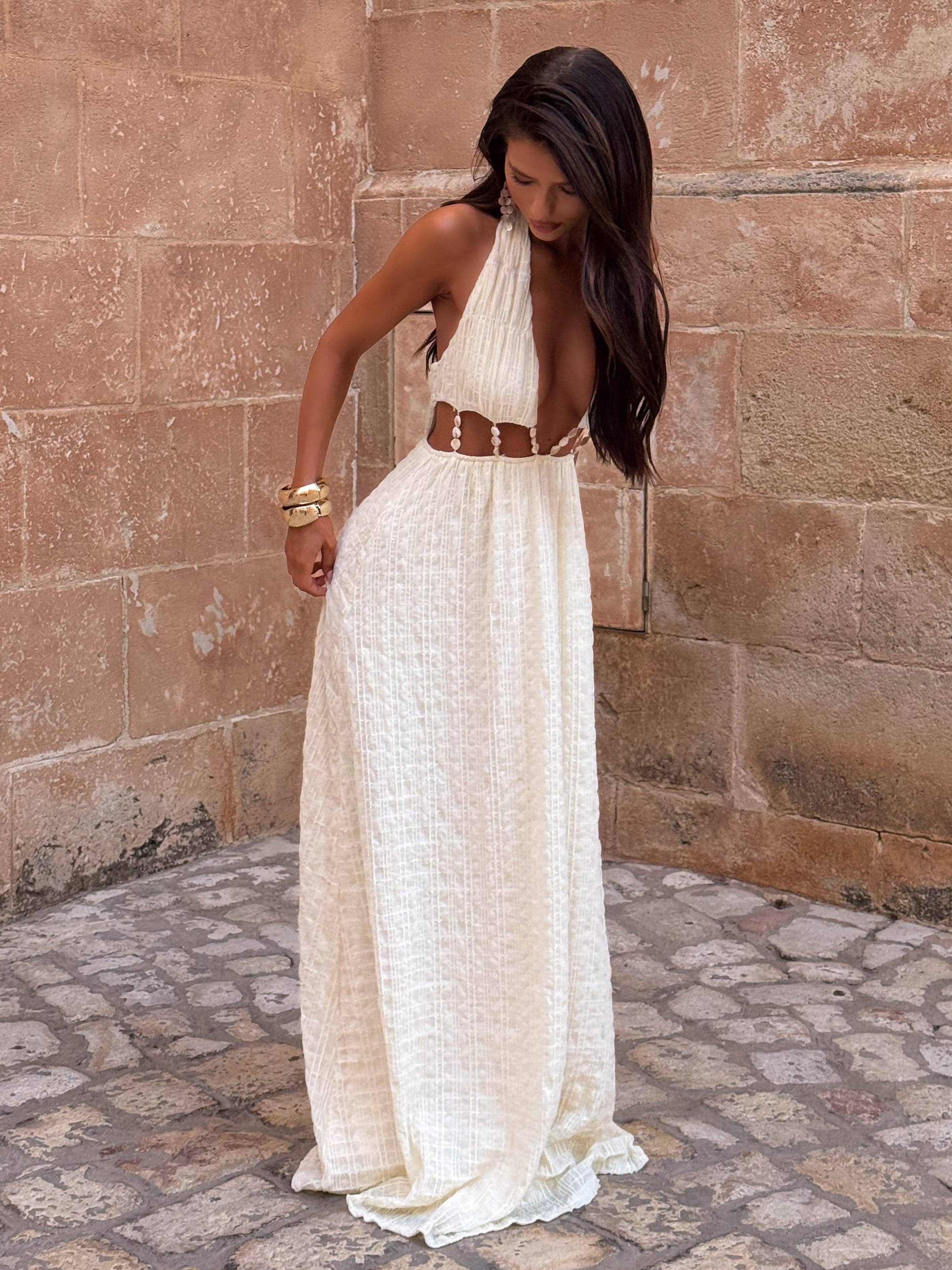 SILVIAE MAXI DRESS WHITE - Image 5
