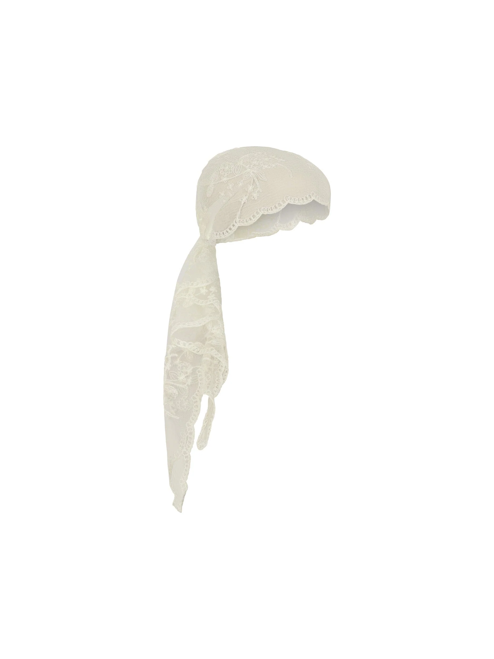 THALIA LACE HEADSCARF CREAM - Image 3